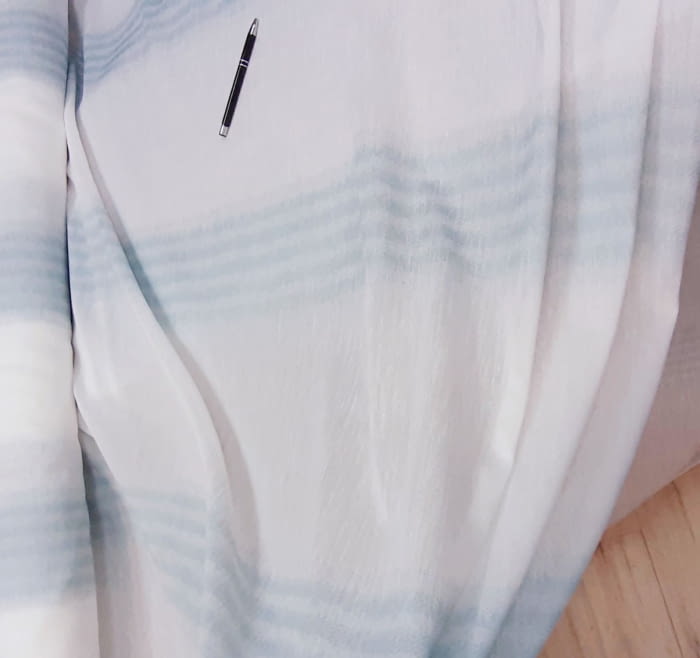 Tela visillo rayas azules 300