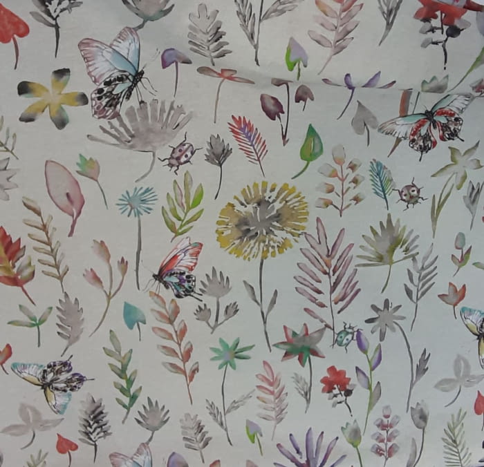 Tela resinada lino flores 140 - 4