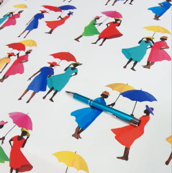 Tela mujeres y paraguas 280 - 3