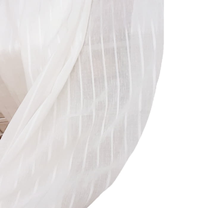 Tela visillo rayitas blancas 305 - 4