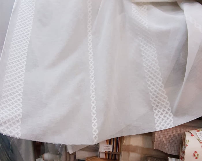 Tela visillo rayas bordadas horizontales - 6