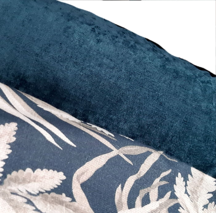 Tela chenilla aterciopelada azul marino 270 - 2