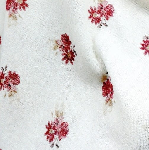 Tela Visillo rústico florecitas