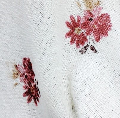 Tela Visillo rústico florecitas - 1