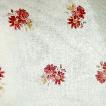 Tela Visillo rústico florecitas - 3