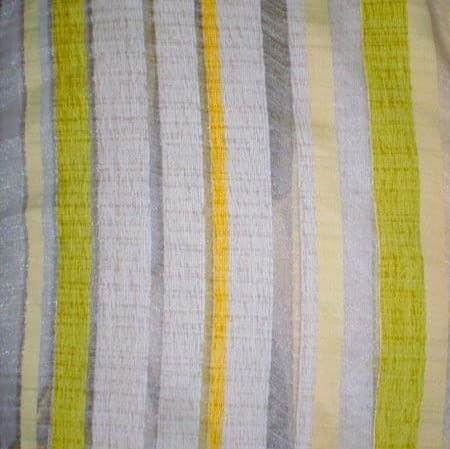 Tela Visillo rayas seda y chenilla - 1