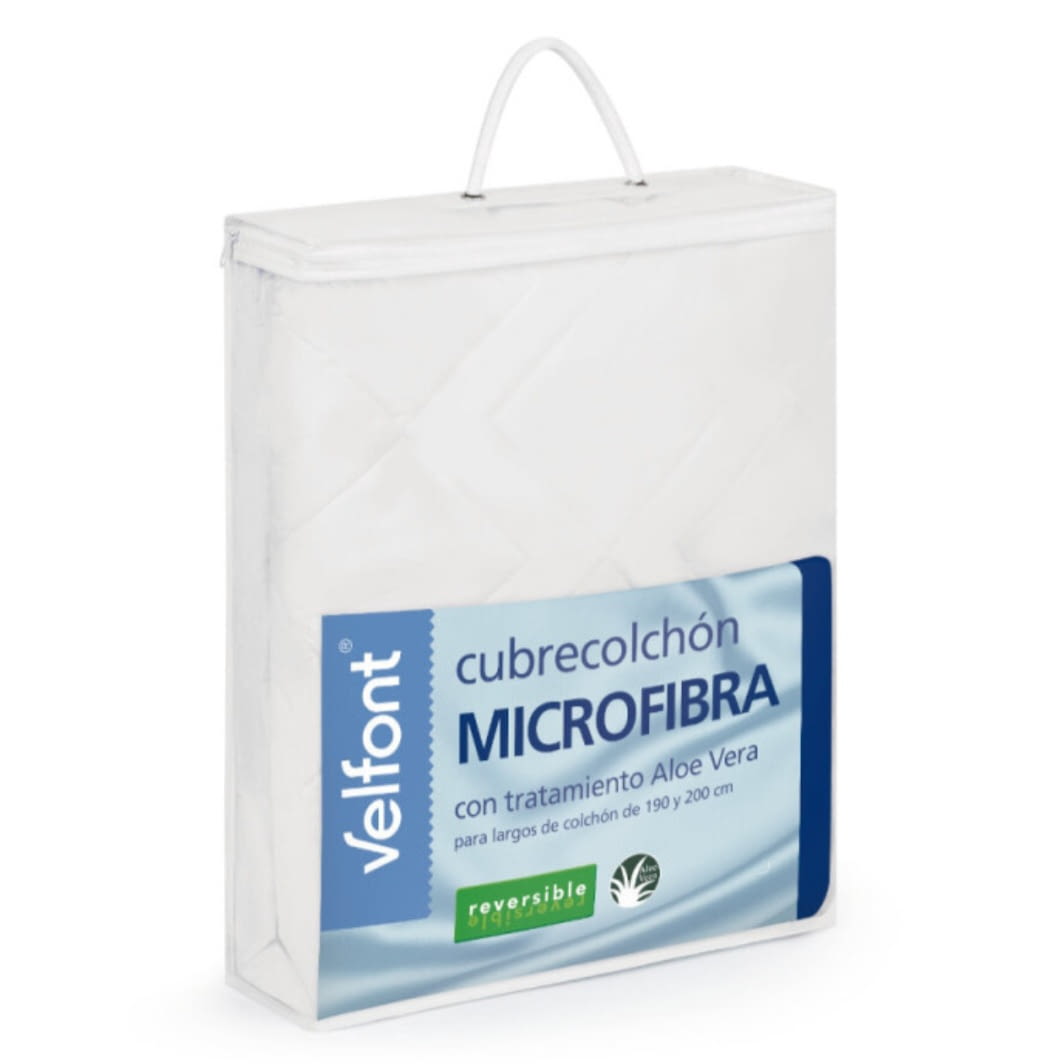 Cubrecolchón reversible guateado Aloe Vera