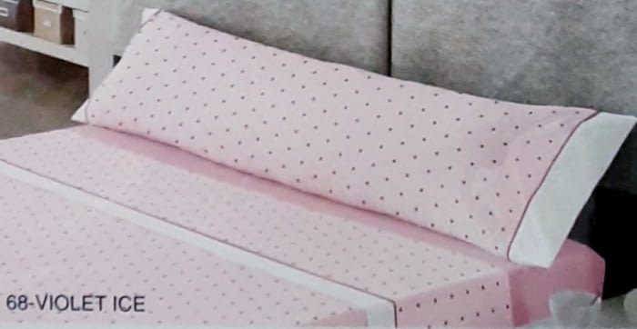 Juego de sábanas de espiga topos rosa. Cama: 135 - 2