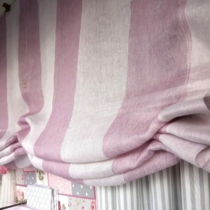 Tela Visillo lino malva