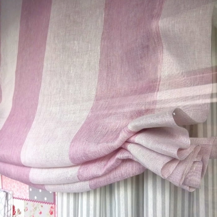 Tela Visillo lino malva - 2