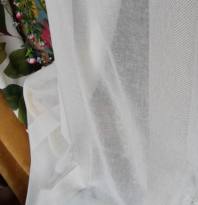 Tela Visillo espiga marfil - 3