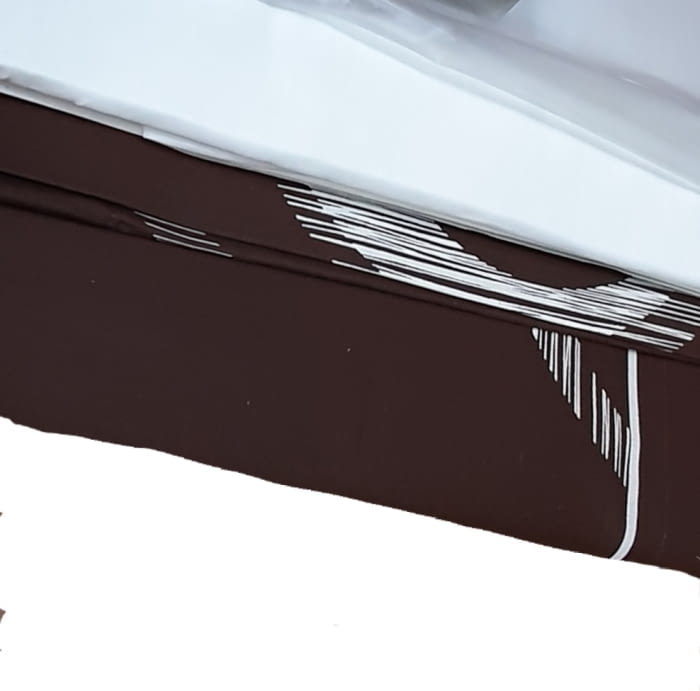 Juego de sábanas marrón 180 hilos. Cama 135 - 3