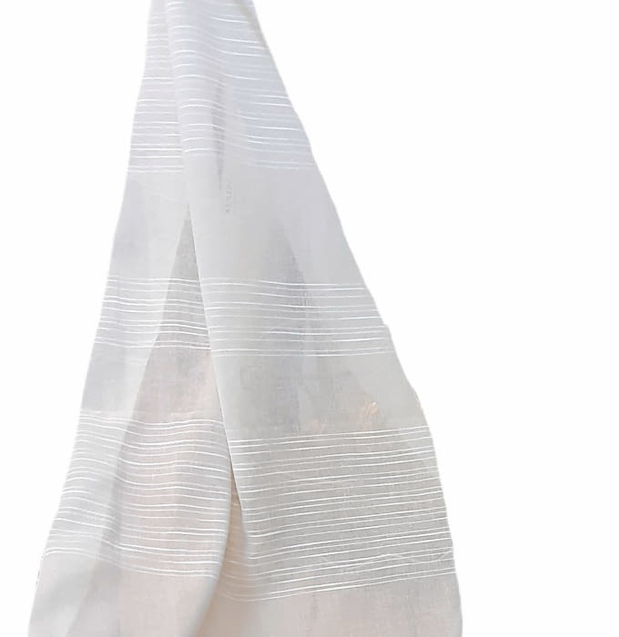 Tela visillo rayas horizontales color beige 300 - 4