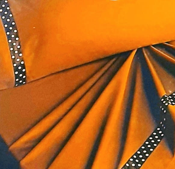 Juego de sábanas lunares naranja. Cama 90 - 3