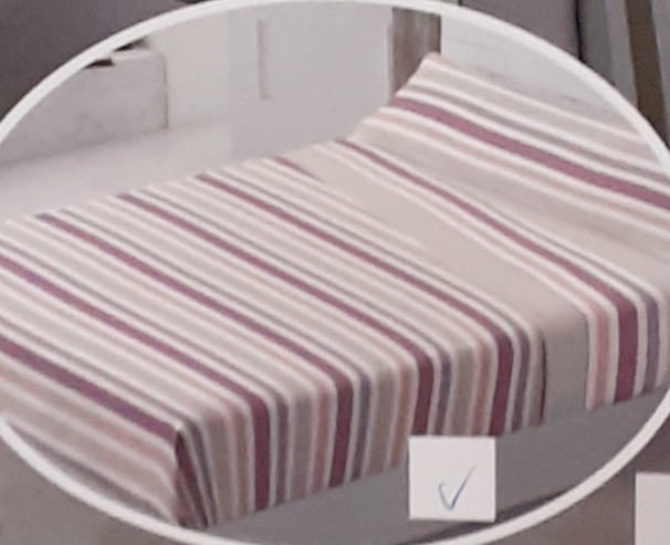 Juego de sábanas térmicas rayas rosas. Cama 90 - 3