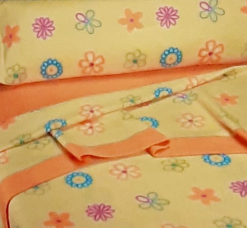 Juego de sábanas térmicas flores amarillo.  Cama 90 - 3