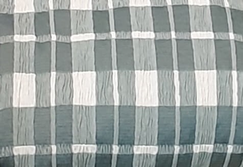 Funda de sillón de cuadros verdes y beige. 1 plaza - 2