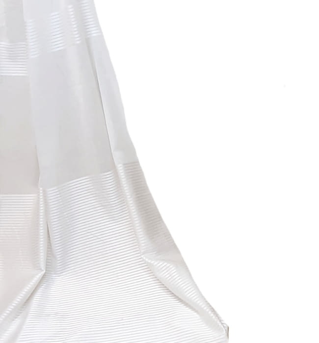 Tela visillo bajo rayas blancas brillo 300 - 1