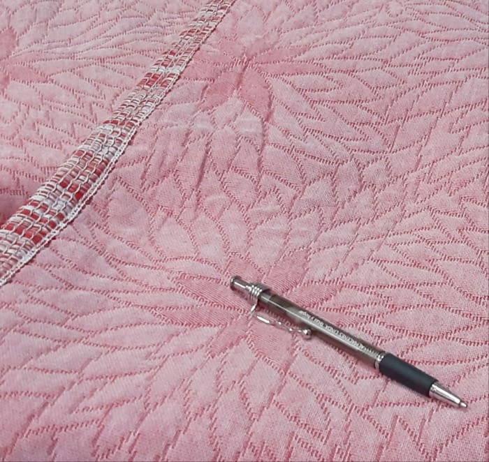 Colcha piqué rosa. 230 x 260 cm. - 3