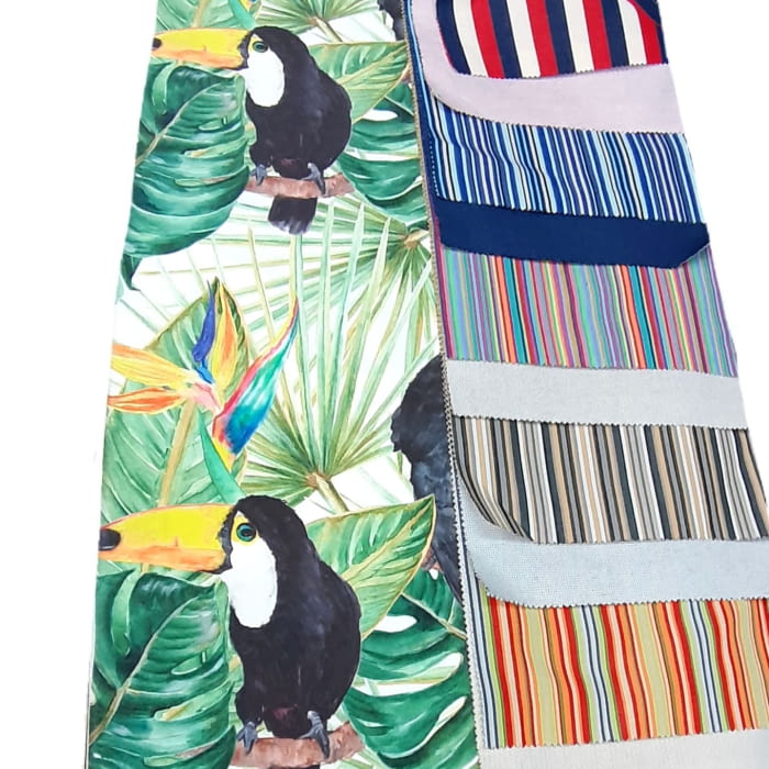 Telas teflonadas de exterior tucán y rayitas 160 - 1