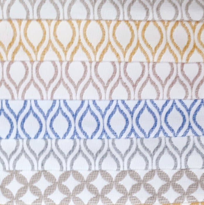 Telas tapicería pata de gallo, espigas y geométricas.  280 - 4