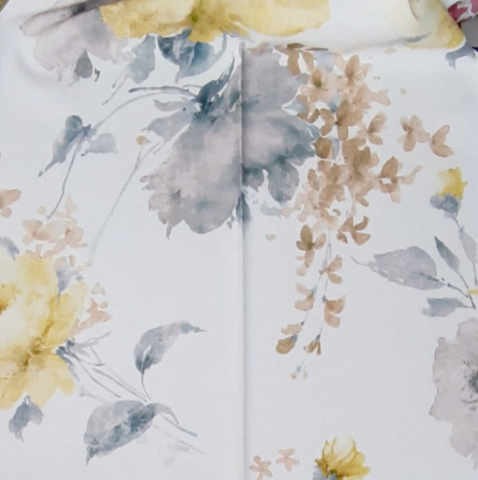 Tela lino flores grandes amarillas 280 - 2