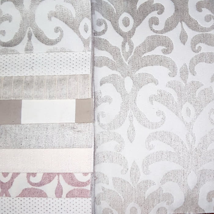 Telas jacquard lino damasco, rayas, lisas 280