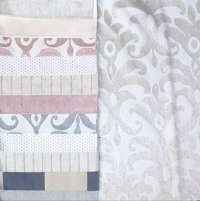 Telas jacquard lino damasco, rayas, lisas 280 - 1