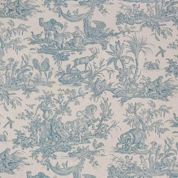 Tela loneta toile de jouy elefantes verde 280 - 4