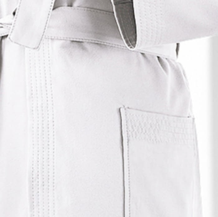 Albornoz microfibra blanco con capucha. Tallas L y XL - 2