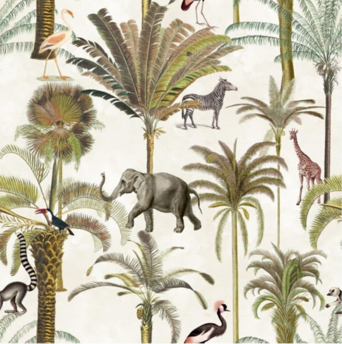 Tela half Panamá animales de África 280