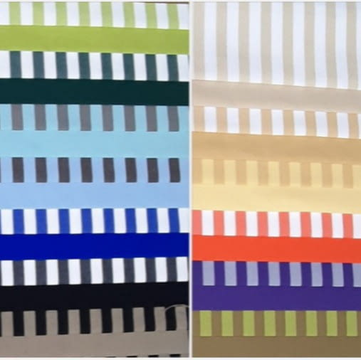 Telas exterior de rayitas y lisas 160