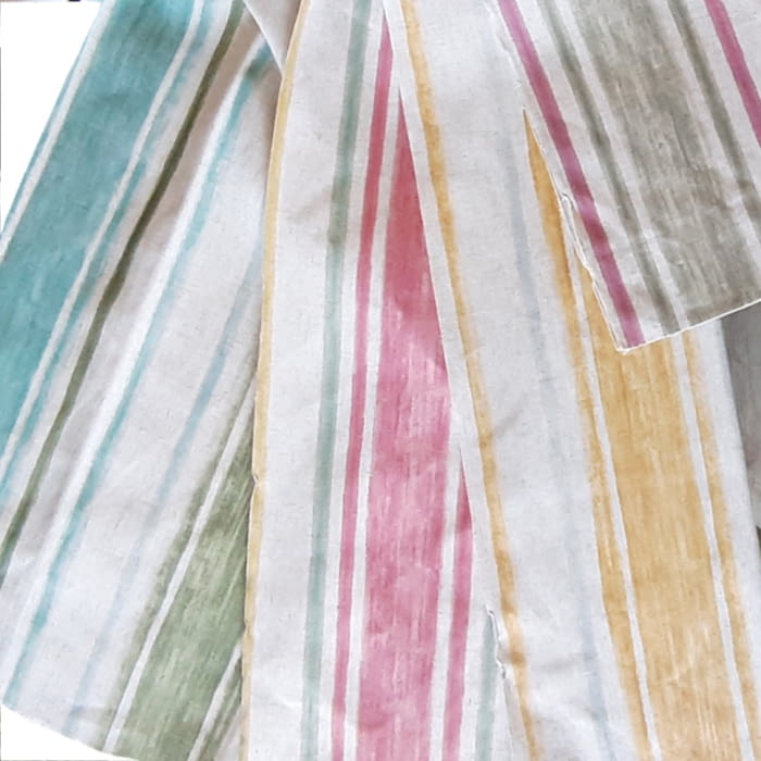 Telas lino rayas  colores 280