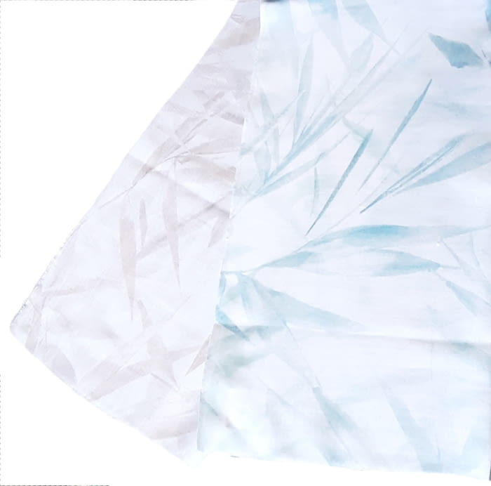 Telas visillo hojas modernas turquesa o rosa 300