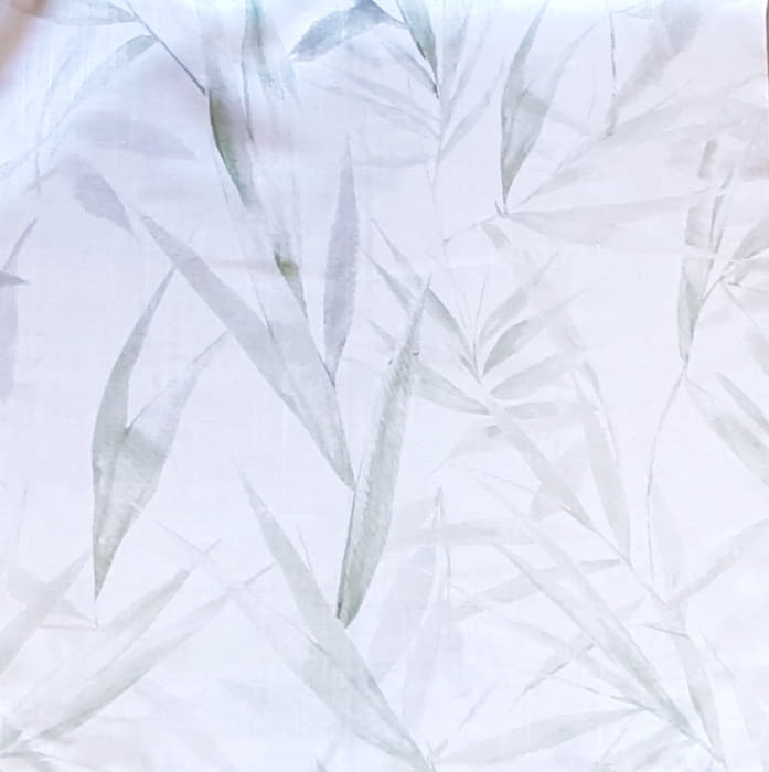 Telas visillos hojas modernas verde o beige 300