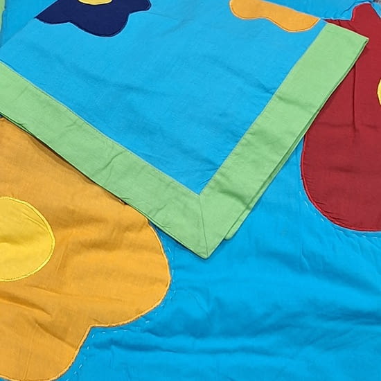 Colcha boutie algodón infantil flores - 5