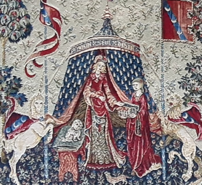 Tapiz de arte Dama y Unicornio 45 x 45 - 1