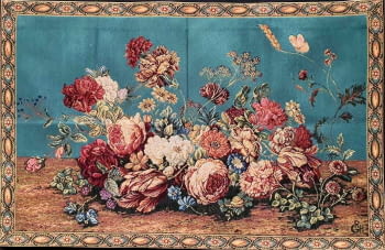Tapiz de arte bodegón flores 70 x 110
