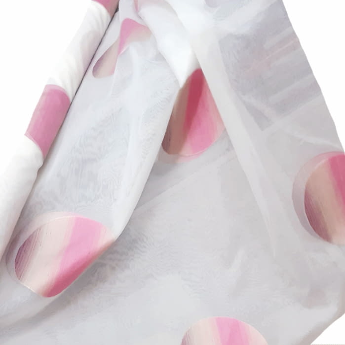 Tela Visillo organza círculos