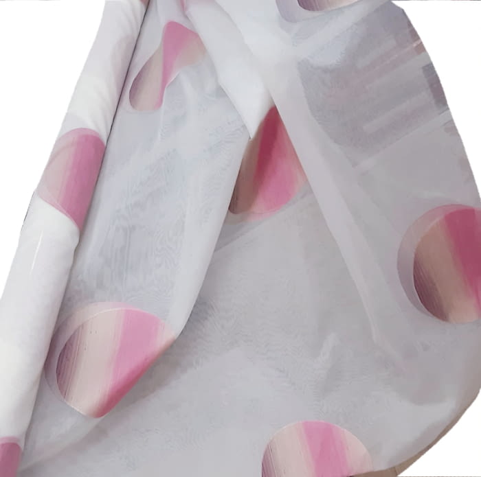 Tela Visillo organza círculos - 1