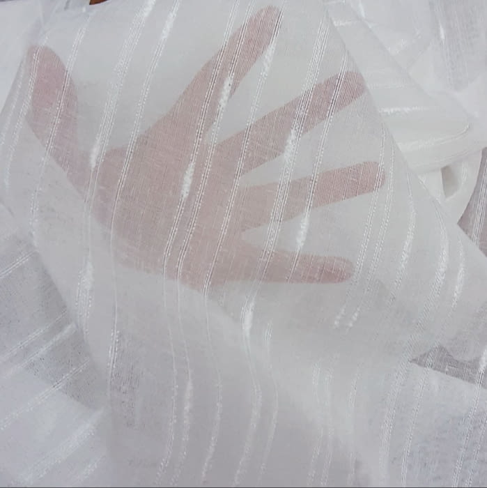 Tela visillo gatas transparente blanco natural 300