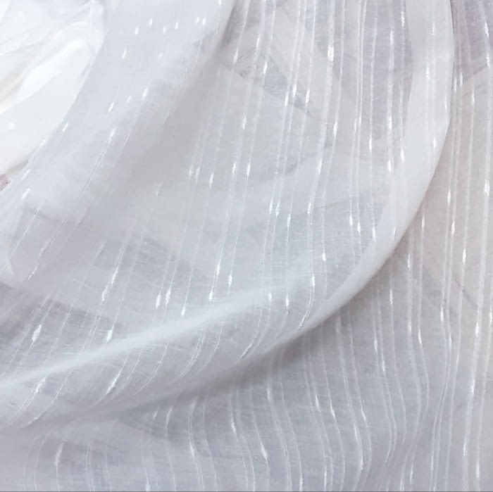 Tela visillo gatas transparente blanco natural 300 - 1