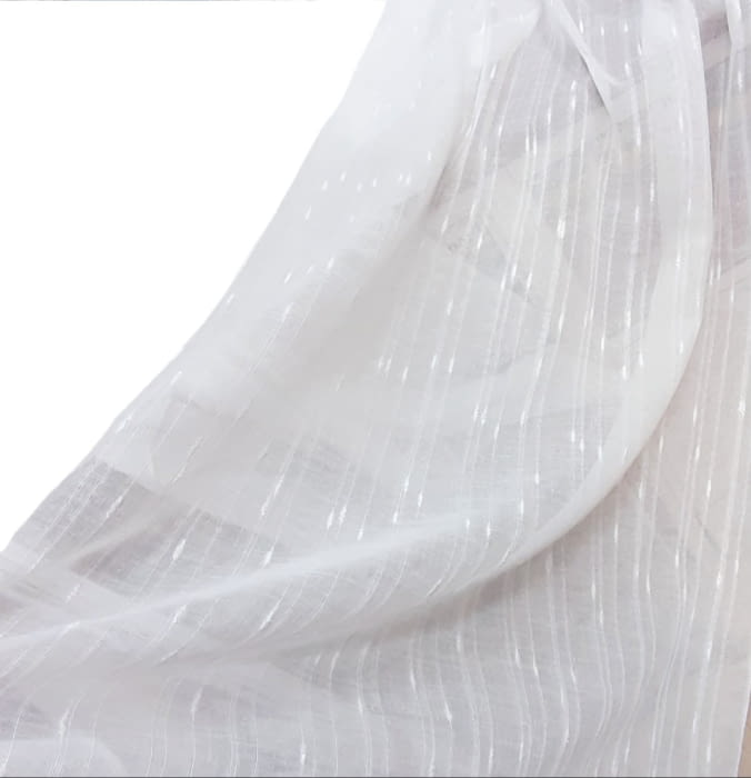 Tela visillo gatas transparente blanco natural 300 - 2