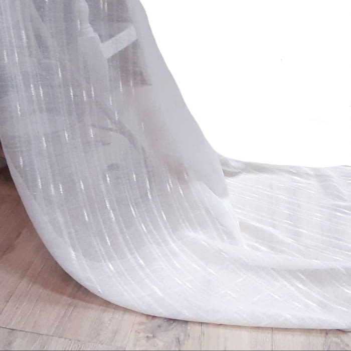 Tela visillo gatas transparente blanco natural 300 - 3