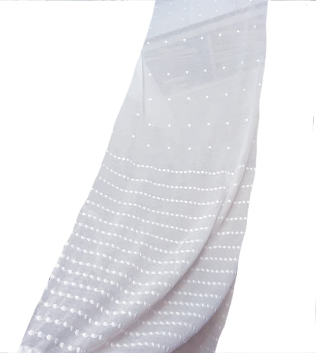 Tela visillo bajo topitos blanco 300 - 5