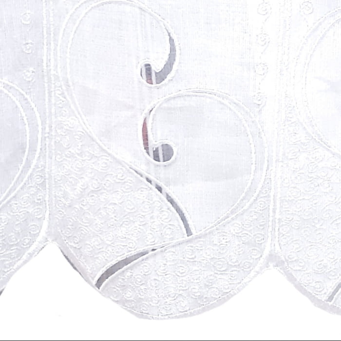 Tela visillo blanco con presillas y ondas 120 x 150 - 2