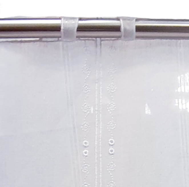 Tela visillo blanco con presillas y ondas 120 x 150 - 5