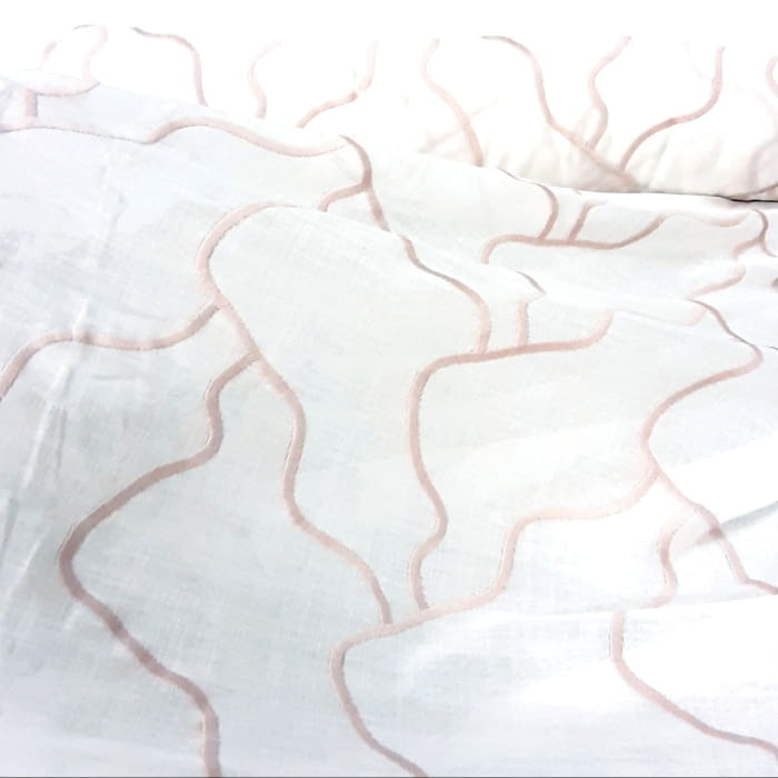 Tela visillo bordado rosa fantasía 290 - 3