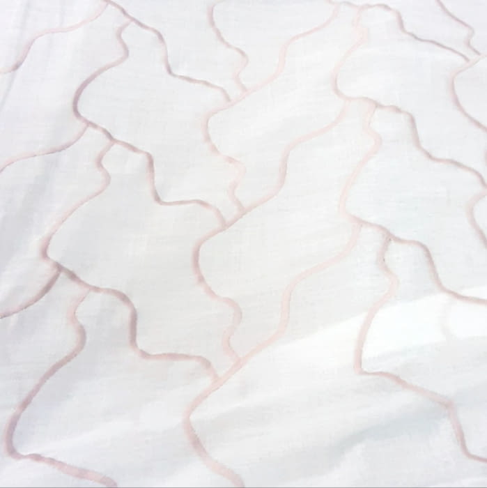 Tela visillo bordado rosa fantasía 290 - 4