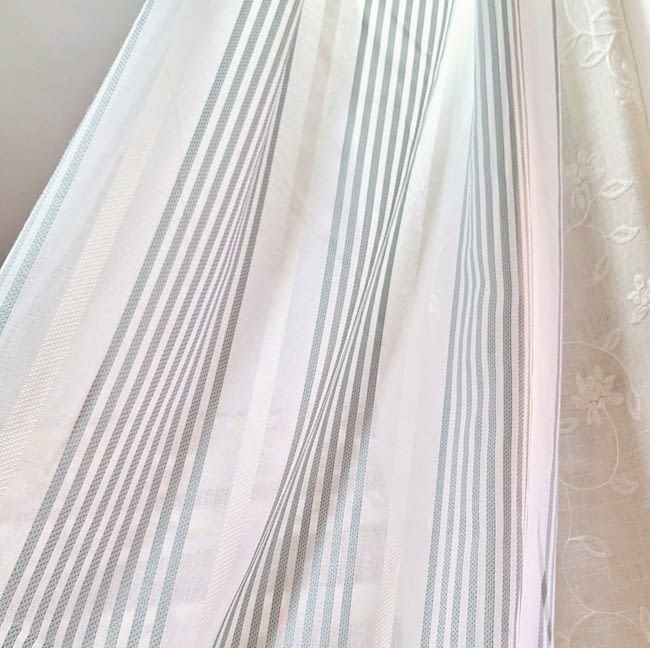 Tela visillo rayitas azul 300 - 1